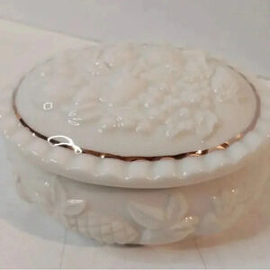 Lenox Oval Trinket Jewelry Box Container 2 Piece Set